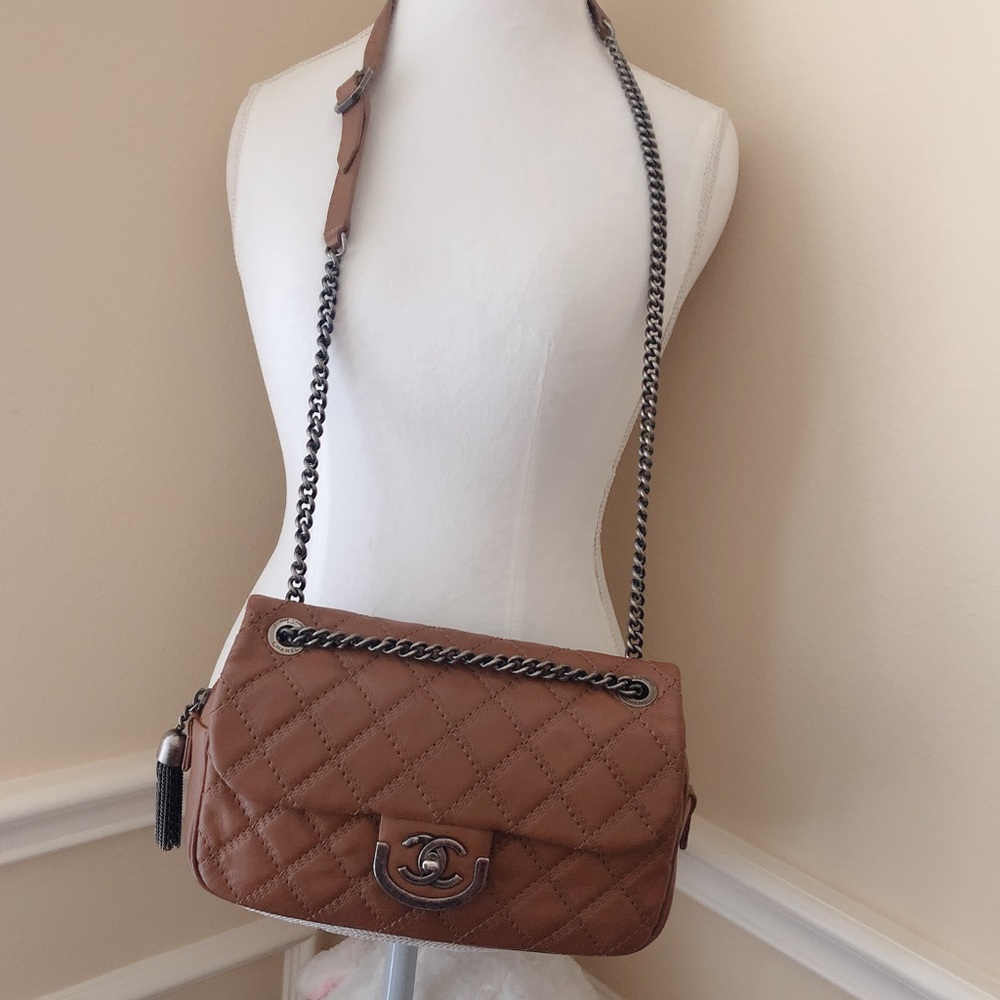 Chanel Brown Stitch Rue Cambon Flap crossbody Bag - Picture 11 of 16